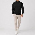 Men's Cardigan with Stand Collar