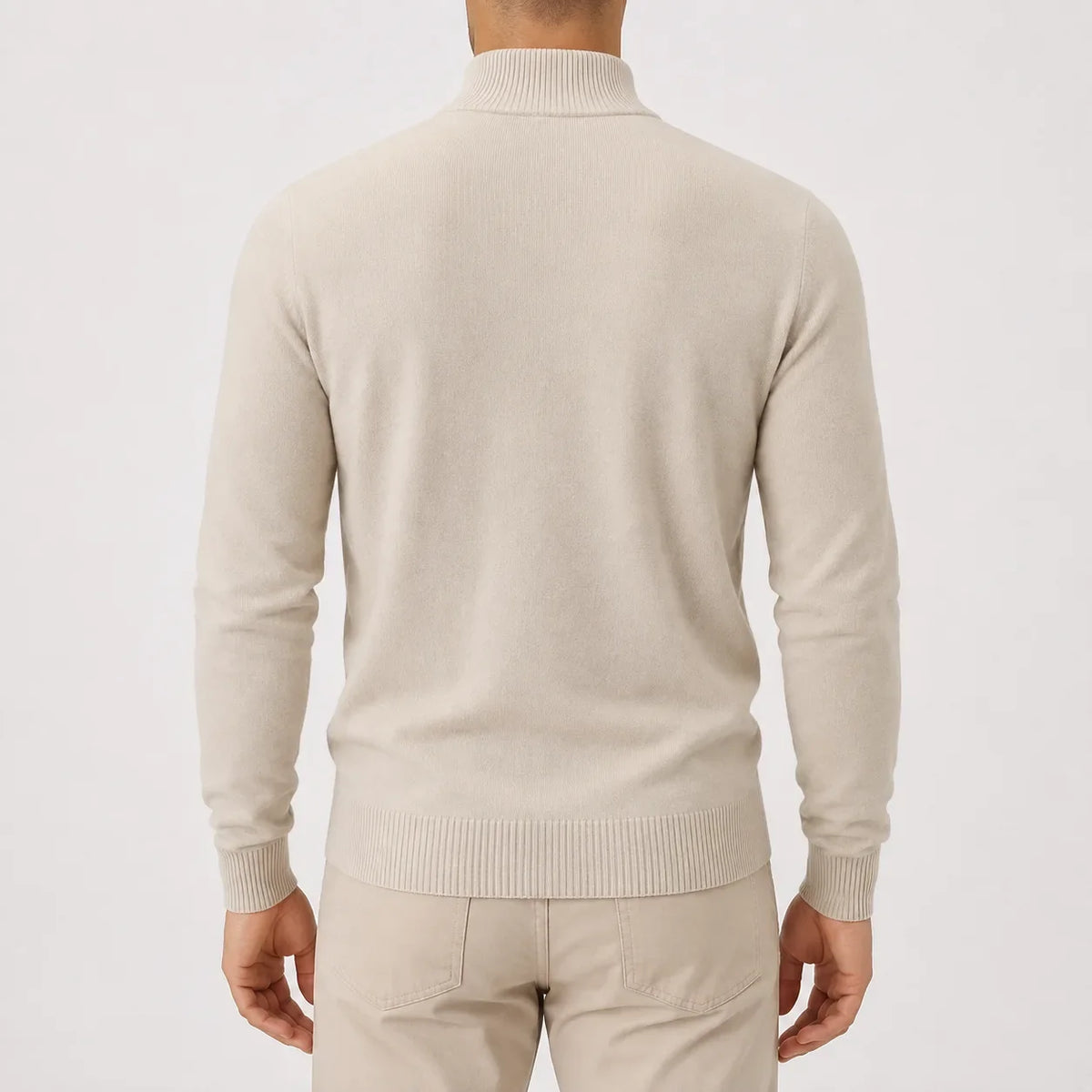 Men's Cardigan with Stand Collar
