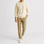Men's Cable-knit Jumper with Crew Neck