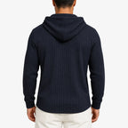 Men's Hoodie with Textured Finish and Hood