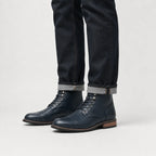 Men's Lace-up Boots with Cap Toe