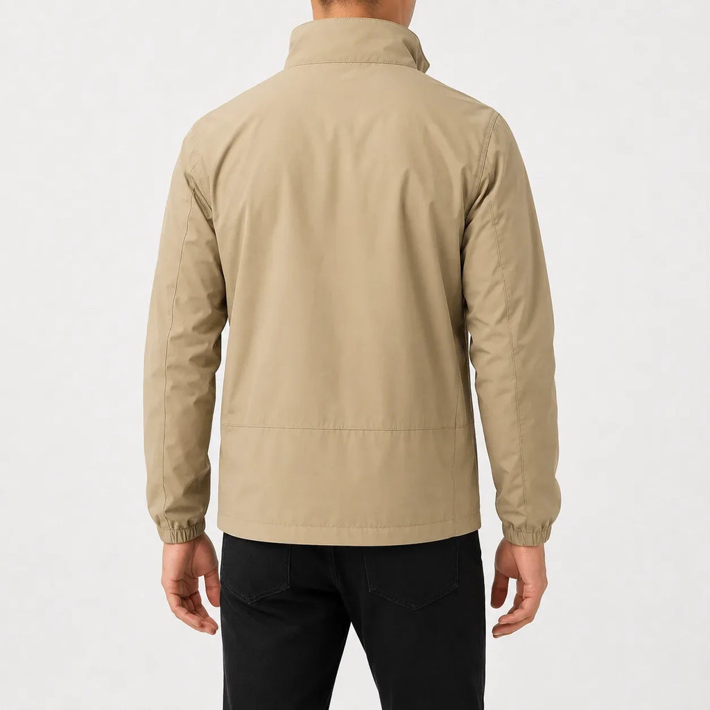 Men's Rain Jacket with Zip Front