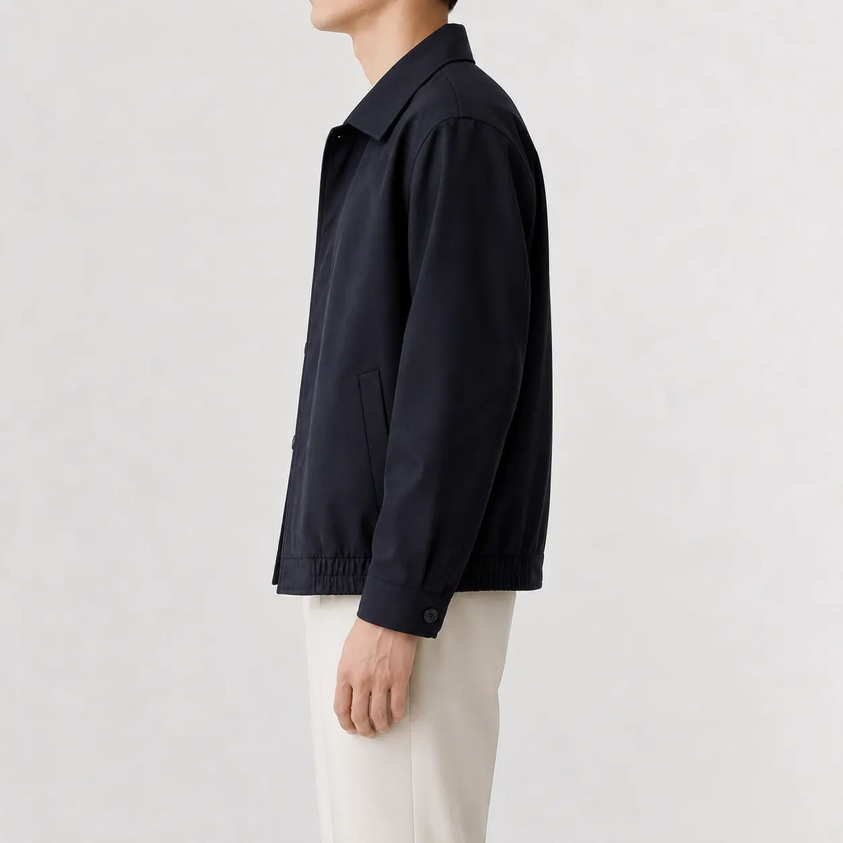 Men's Trench Coat with Classic Collar