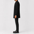 Men's Slim-fit Trench Coat with Mandarin Collar