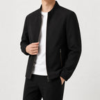 Men's Bomber Jacket with Mandarin Collar