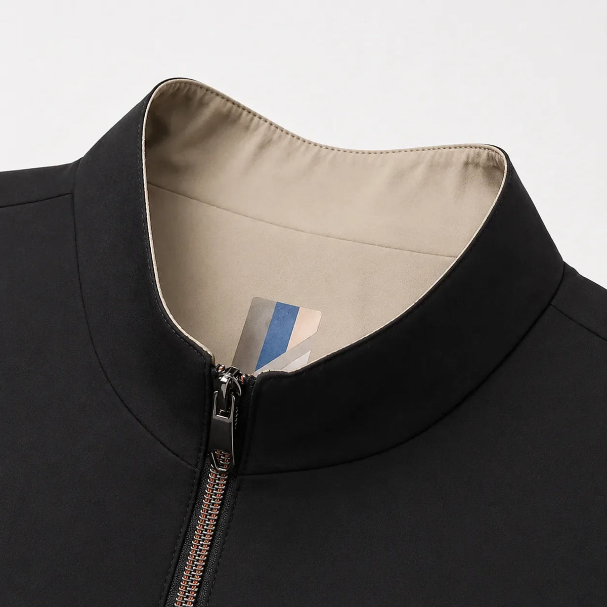 Men's Bomber Jacket with Mandarin Collar
