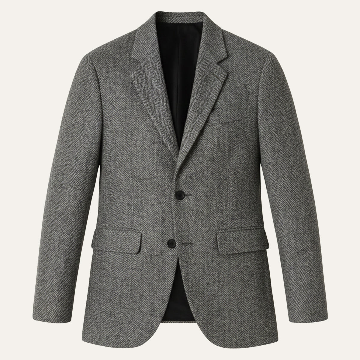 Men's Herringbone Tweed-Style Blazer – Tailored Slim Fit