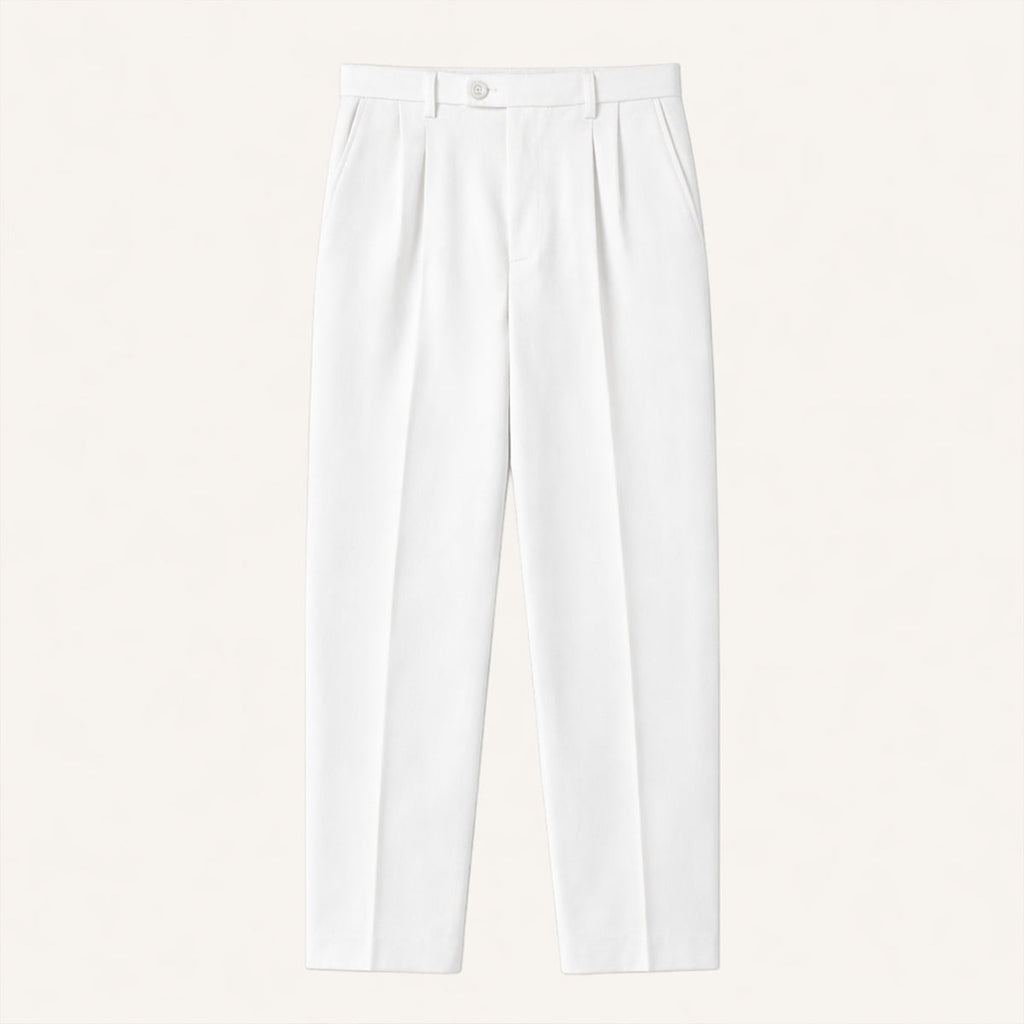 Men's Tailored Pleated Trousers – Relaxed Vintage Fit