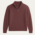 Men's Soft-Knit Half-Zip Jumper – Ribbed Texture