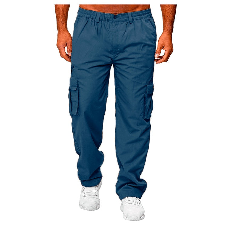 Men's Utility Cargo Trousers – Relaxed Multi-Pocket Trousers