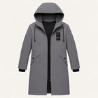 Men's Waterproof Longline Rain Jacket – Hooded, Windproof