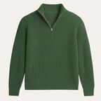 Men's Soft-Knit Half-Zip Jumper – Ribbed Texture
