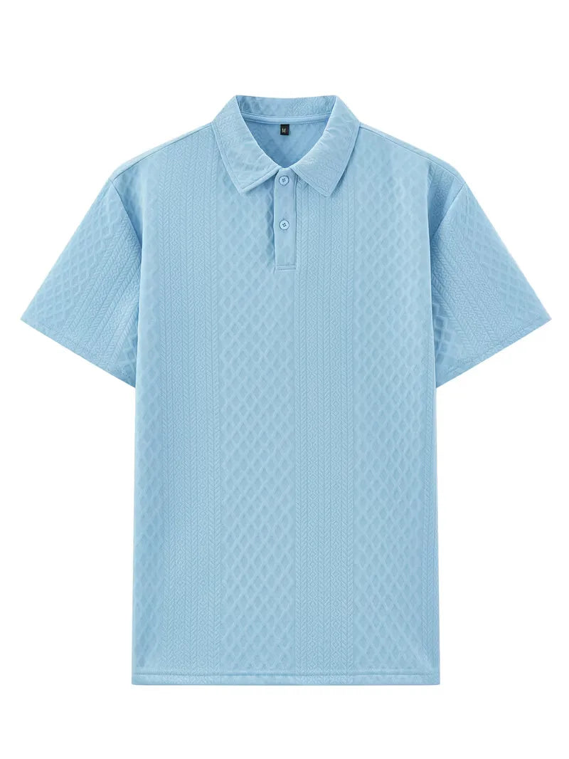 Men's Jacquard Polo and Trouser Lounge Set