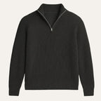 Men's Soft-Knit Half-Zip Jumper – Ribbed Texture