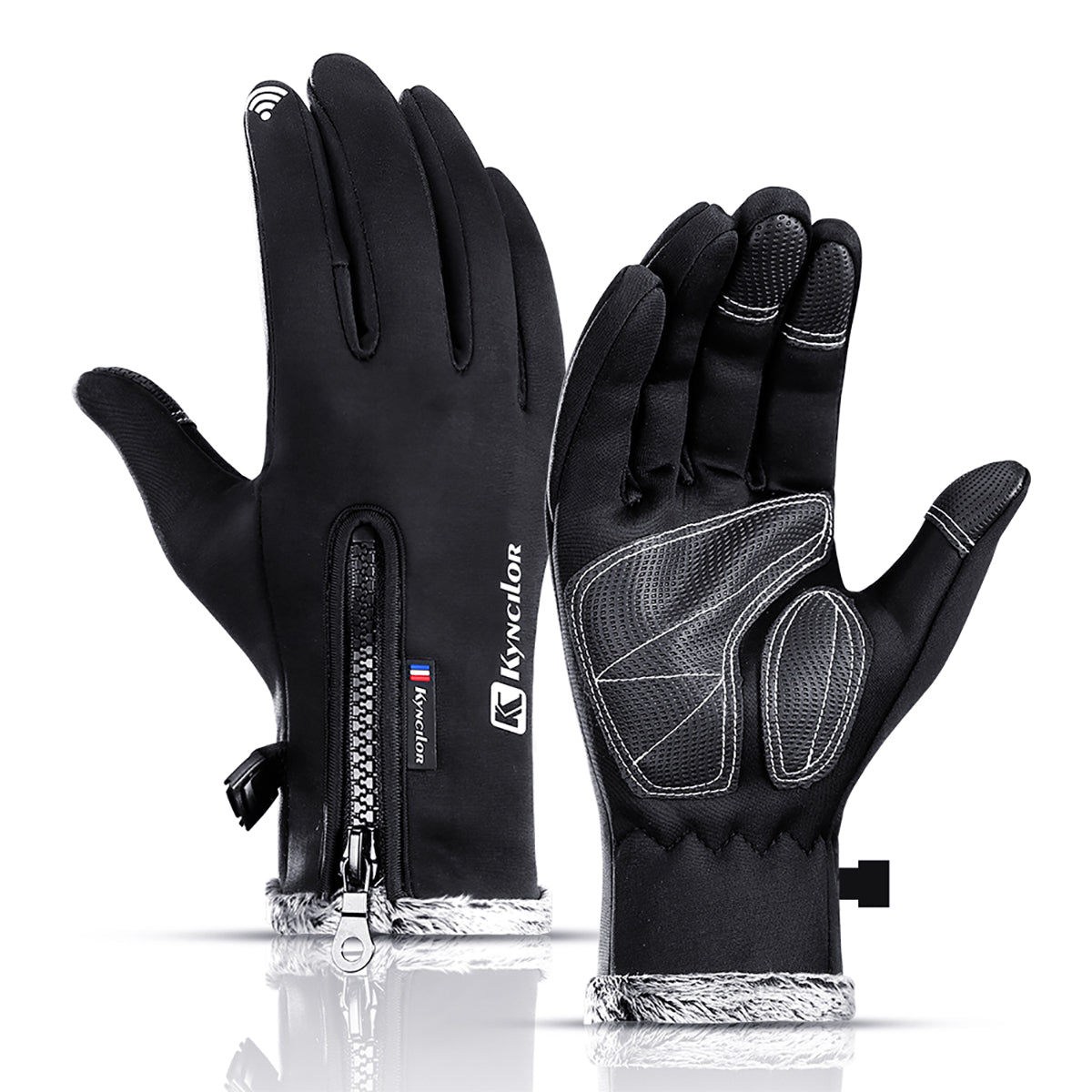 Men's Waterproof Touchscreen Ski Gloves – Fleece-Lined Windproof Anti-Slip