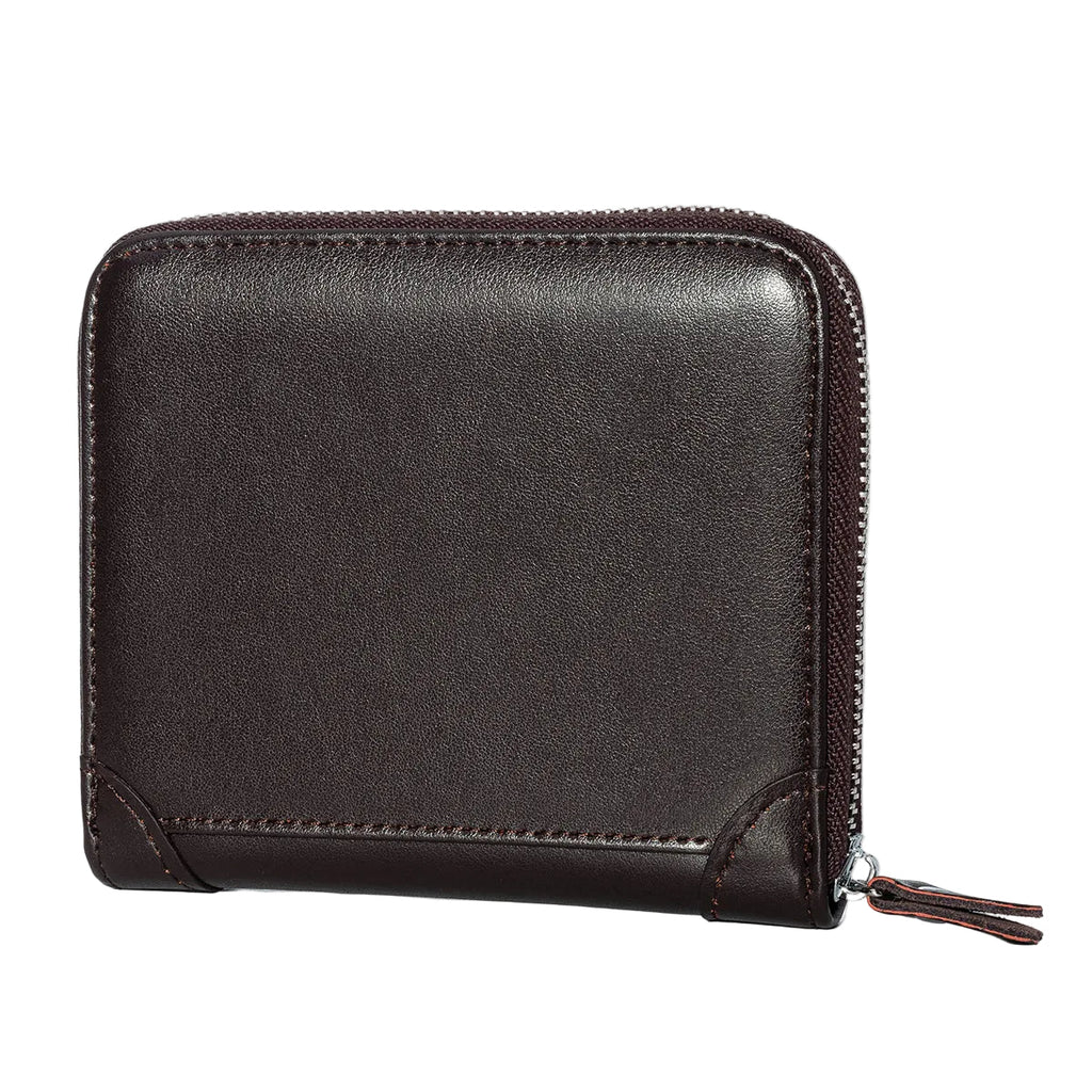 Men's leather-look RFID Wallet – Large-Capacity Zip-Around Card Organiser
