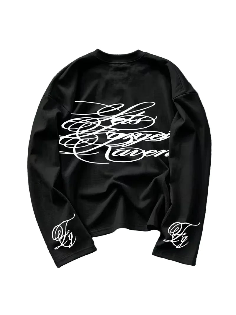 Men's Longsleeve with Large Cursive Back Print