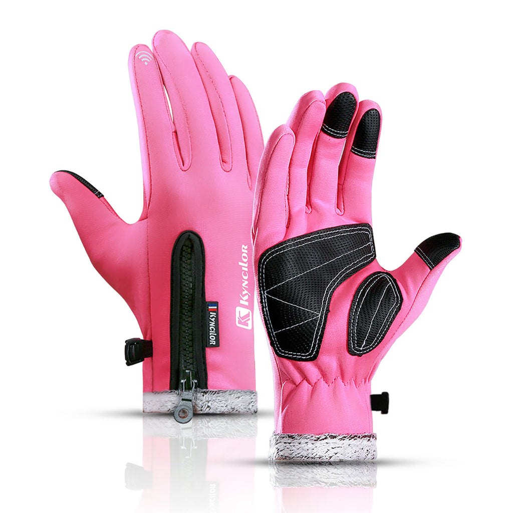 Men's Waterproof Touchscreen Ski Gloves – Fleece-Lined Windproof Anti-Slip