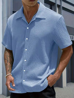 Men's Textured Short Sleeve Shirt