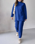 Women's Two-piece Trouser Lounge Set – White