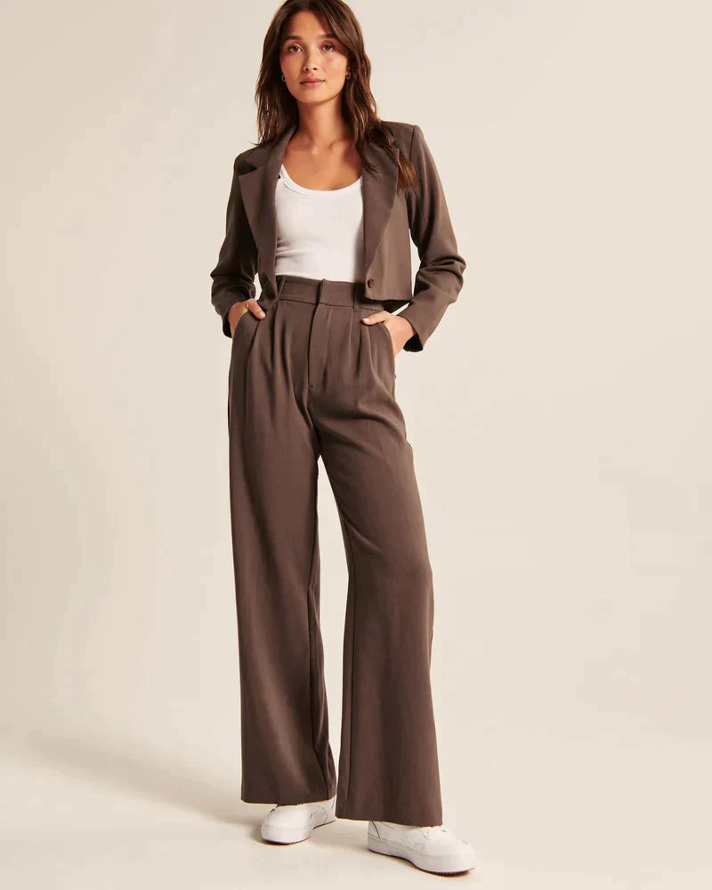 Women's Wide-leg Trousers – Black