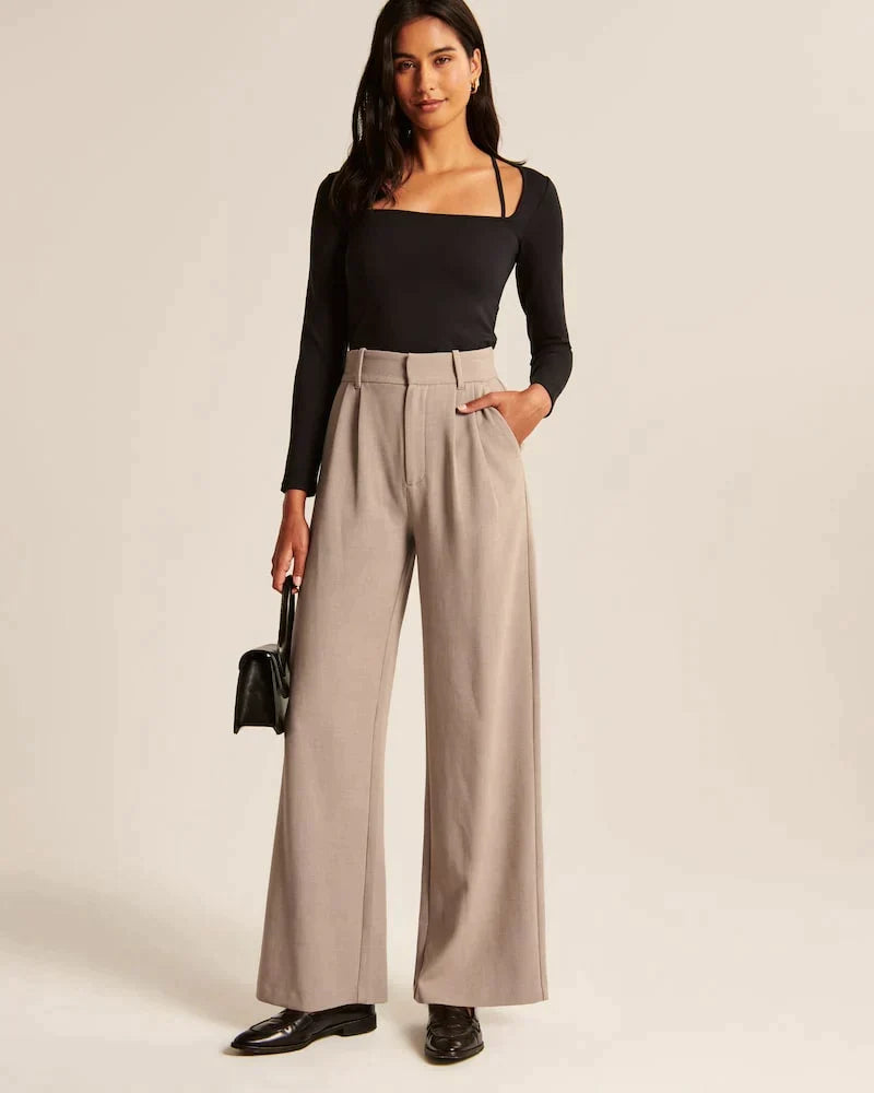 Women's Wide-leg Trousers – Black
