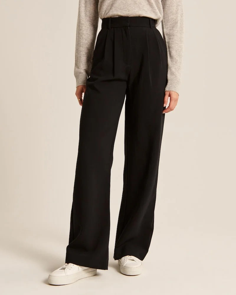 Women's Wide-leg Trousers – Black