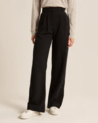 Women's Wide-leg Trousers – Black