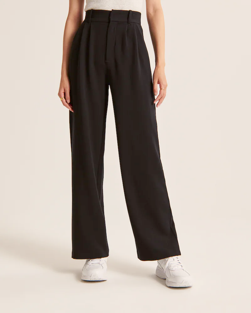 Women's Wide-leg Trousers – Black