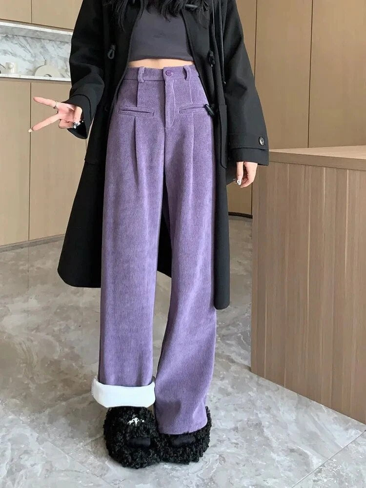 Women's Wide-leg Trousers – Black
