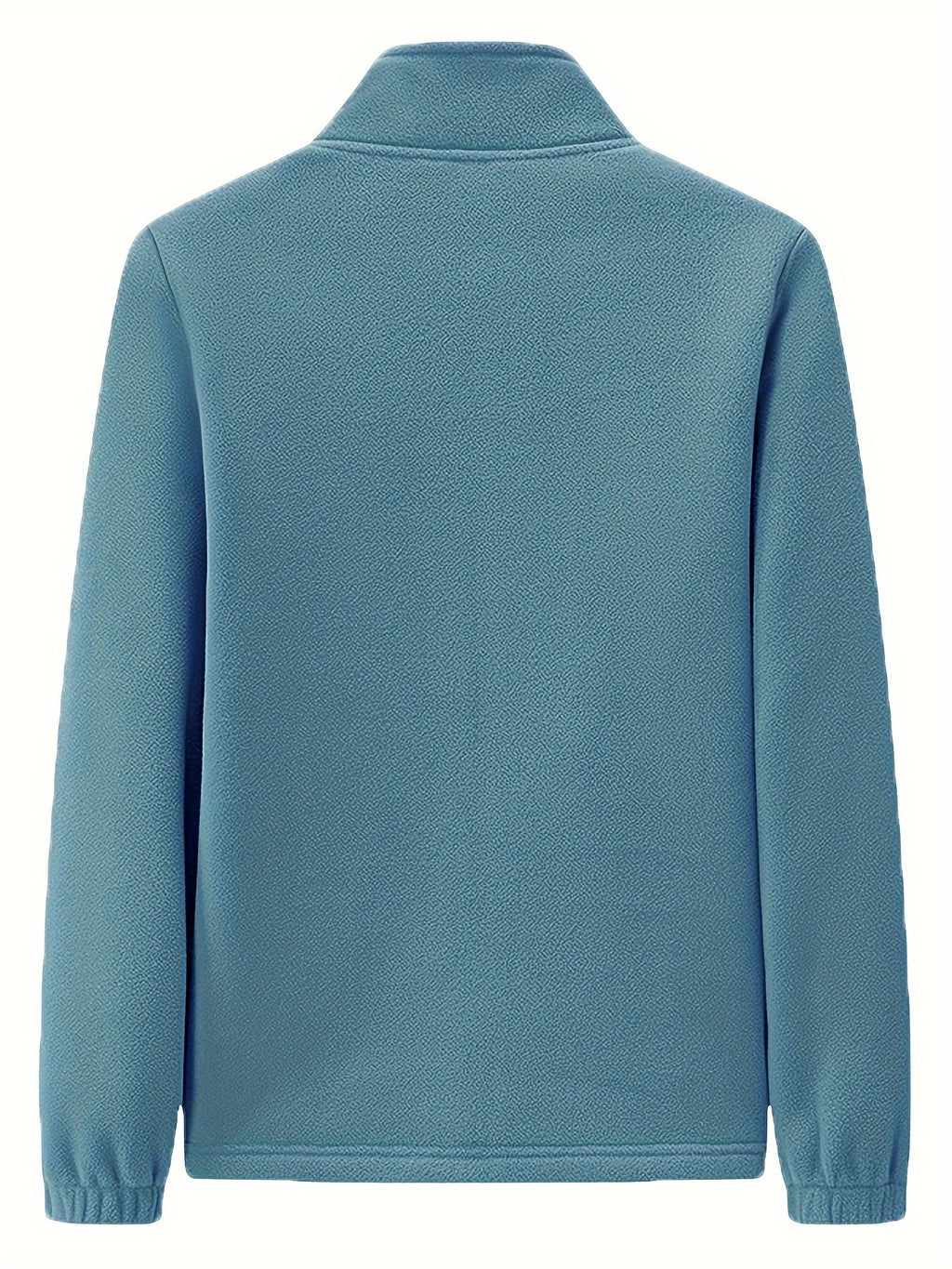 Women's Zip-front Jacket with stand-up collar and long sleeve – Light Green