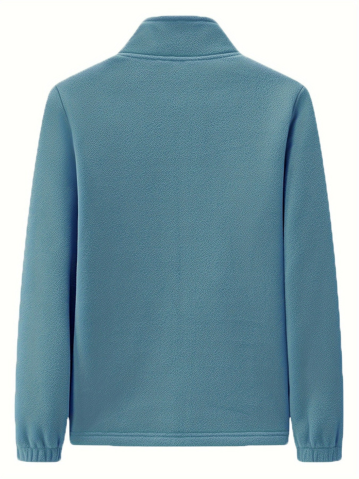 Women's Zip-front Jacket with stand-up collar and long sleeve – Light Green