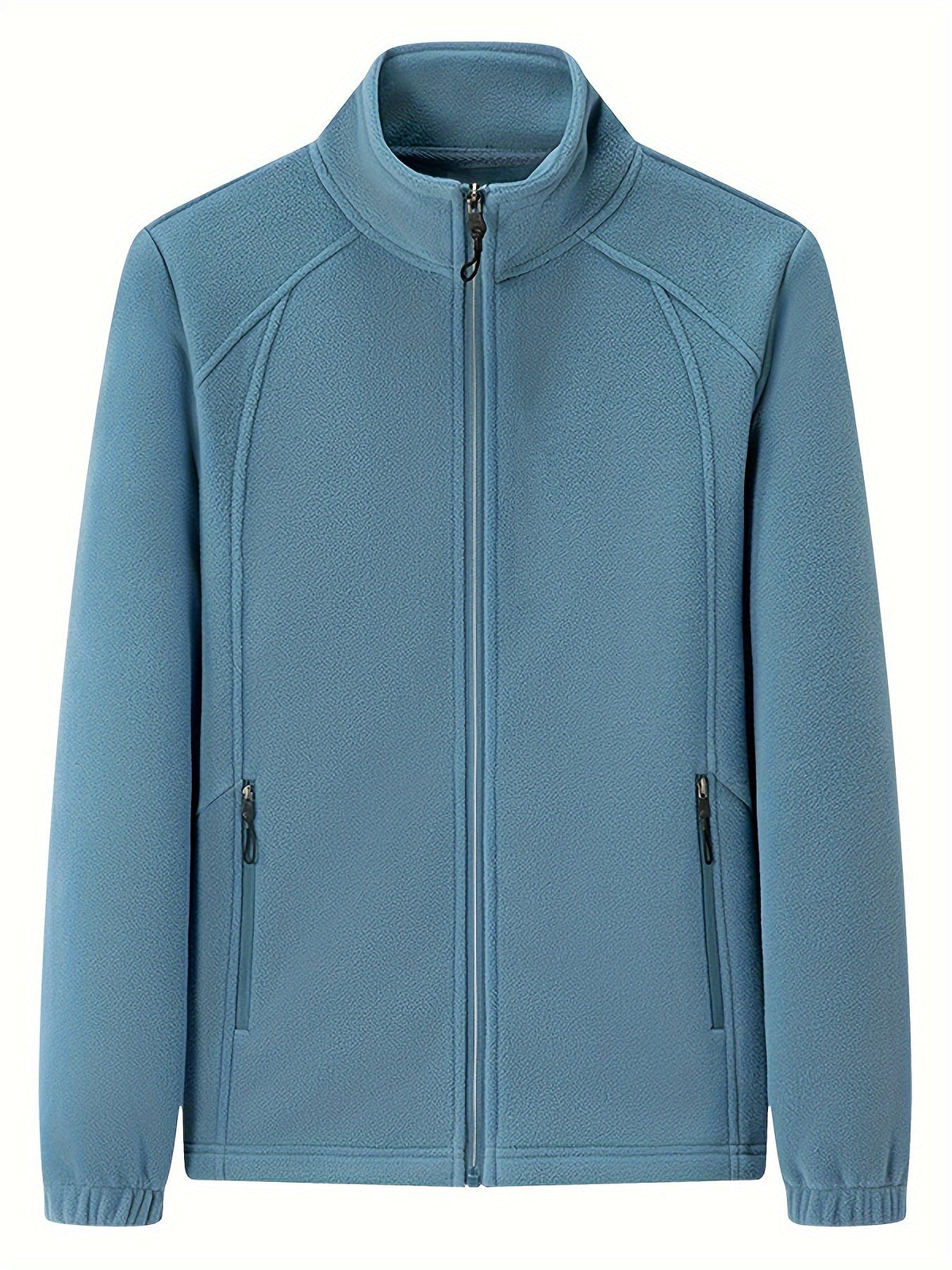 Women's Zip-front Jacket with stand-up collar and long sleeve – Light Green