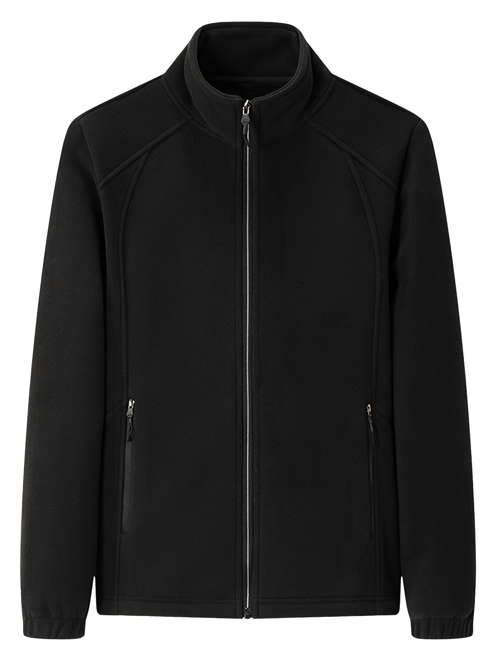 Women's Zip-front Jacket with stand-up collar and long sleeve – Light Green