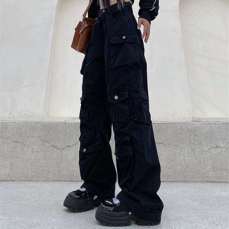 Women's Flared Cargo Trousers