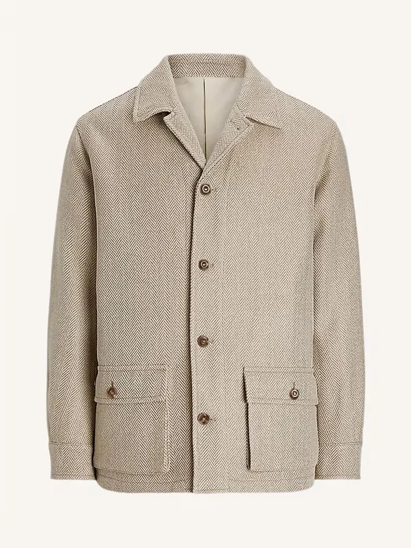 Men's Herringbone Trench Coat