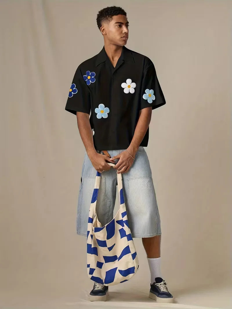 Men's Floral Short Sleeve Shirt