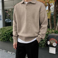 Men's Wool Half-Zip Jumper with Collar