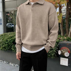Men's Wool Half-Zip Jumper with Collar