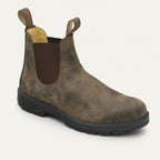Men's Leather-Look Chelsea Boots – Red Sole Detail