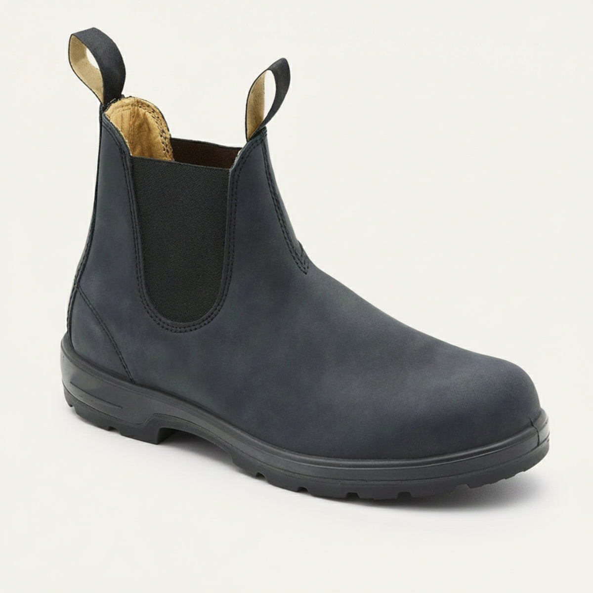Men's Leather-Look Chelsea Boots – Red Sole Detail