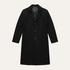 Men's Tailored Classic Overcoat – Lapel Collar, Single-Breasted