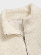 Women's Stand-collar Sweatshirt – White