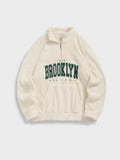 Women's Stand-collar Sweatshirt – White