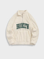 Women's Stand-collar Sweatshirt – White