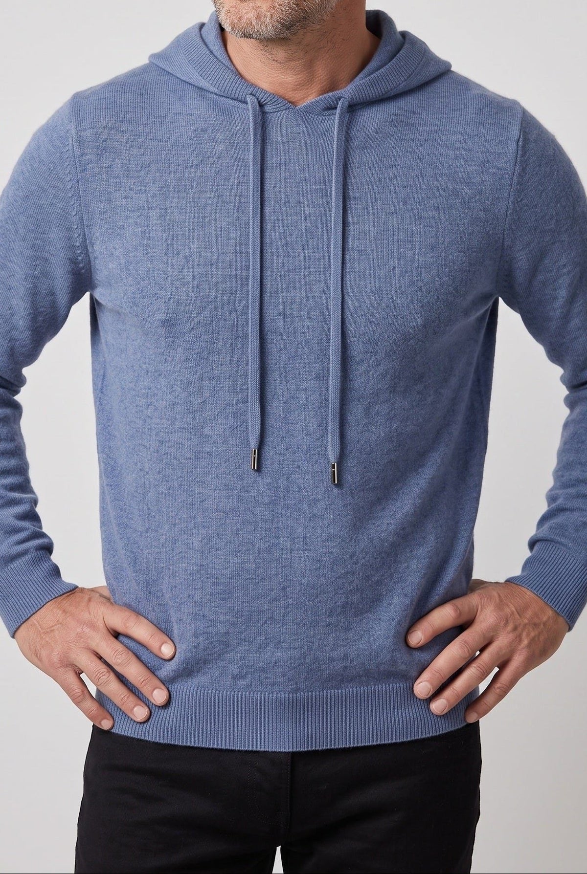 Men's Knitted Hooded Sweater – Drawstring Pullover
