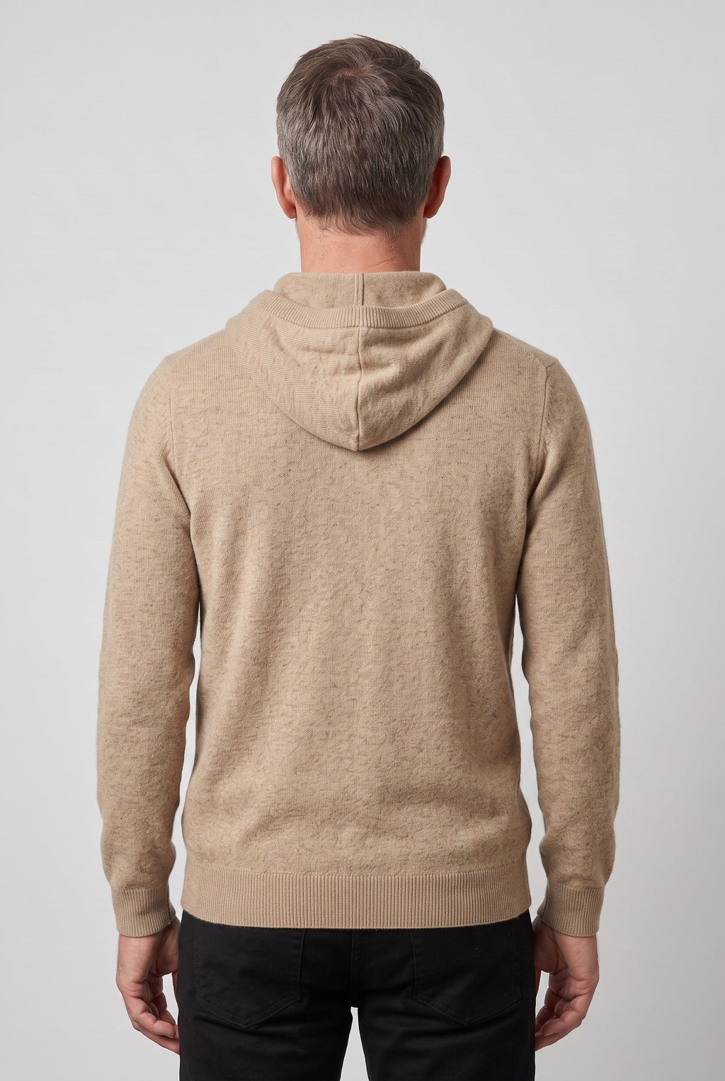 Men's Knitted Hooded Sweater – Drawstring Pullover