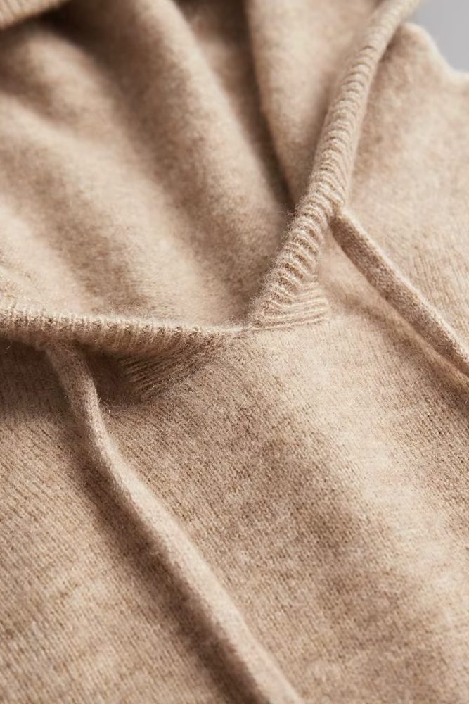 Men's Knitted Hooded Sweater – Drawstring Pullover