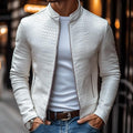 Men's Crocodile-Embossed leather-look Jacket