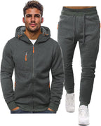 Men's Hooded Tracksuit Set – Zip Jacket and Joggers